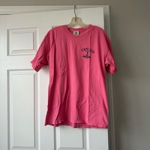 Pink Cape Cod Massachusetts Comfort Colors T-Shirt Size Large